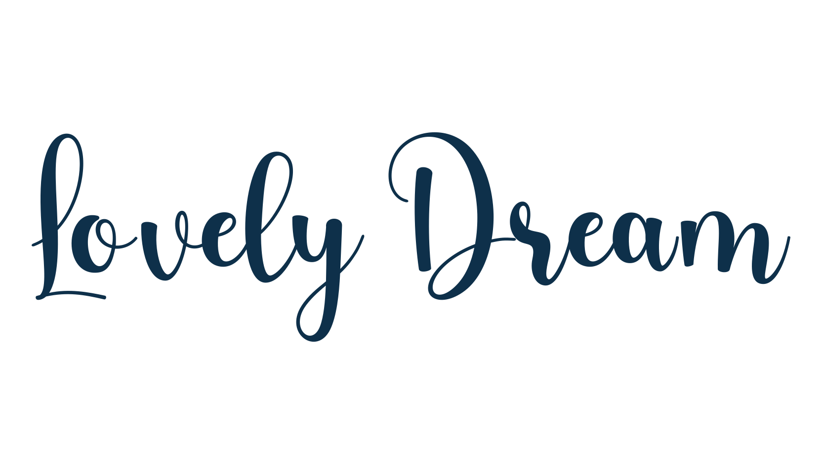 Lovely Dream, calligraphy font preview