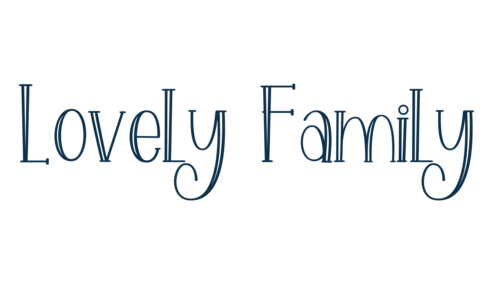 Lovely Family, fancy cartoon decorative font preview