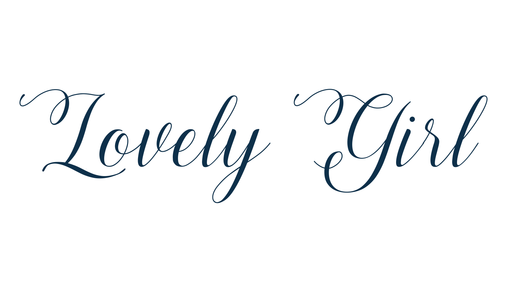 Lovely Girl, calligraphy font preview