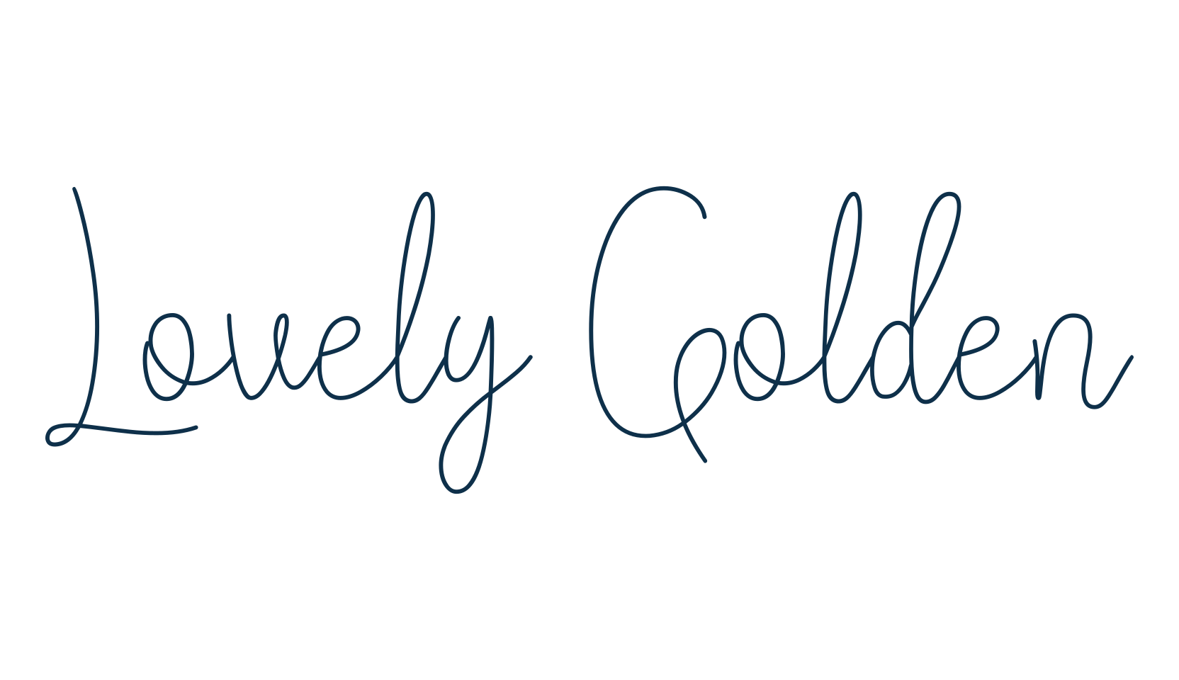 Lovely Golden, handwriting font preview