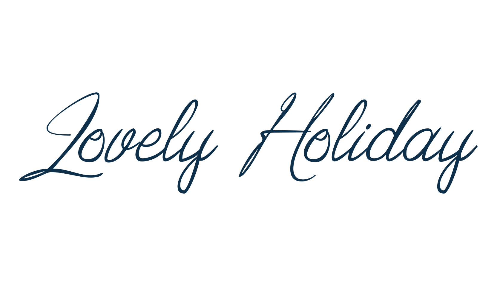 Lovely Holiday, script calligraphy fancy decorative font preview