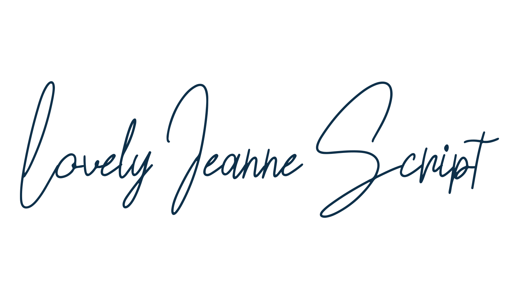 Lovely Jeanne Script, handwriting font preview