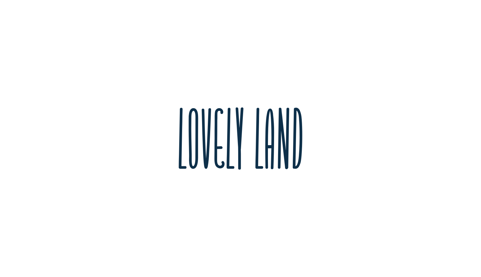 Lovely Land, fancy decorative font preview