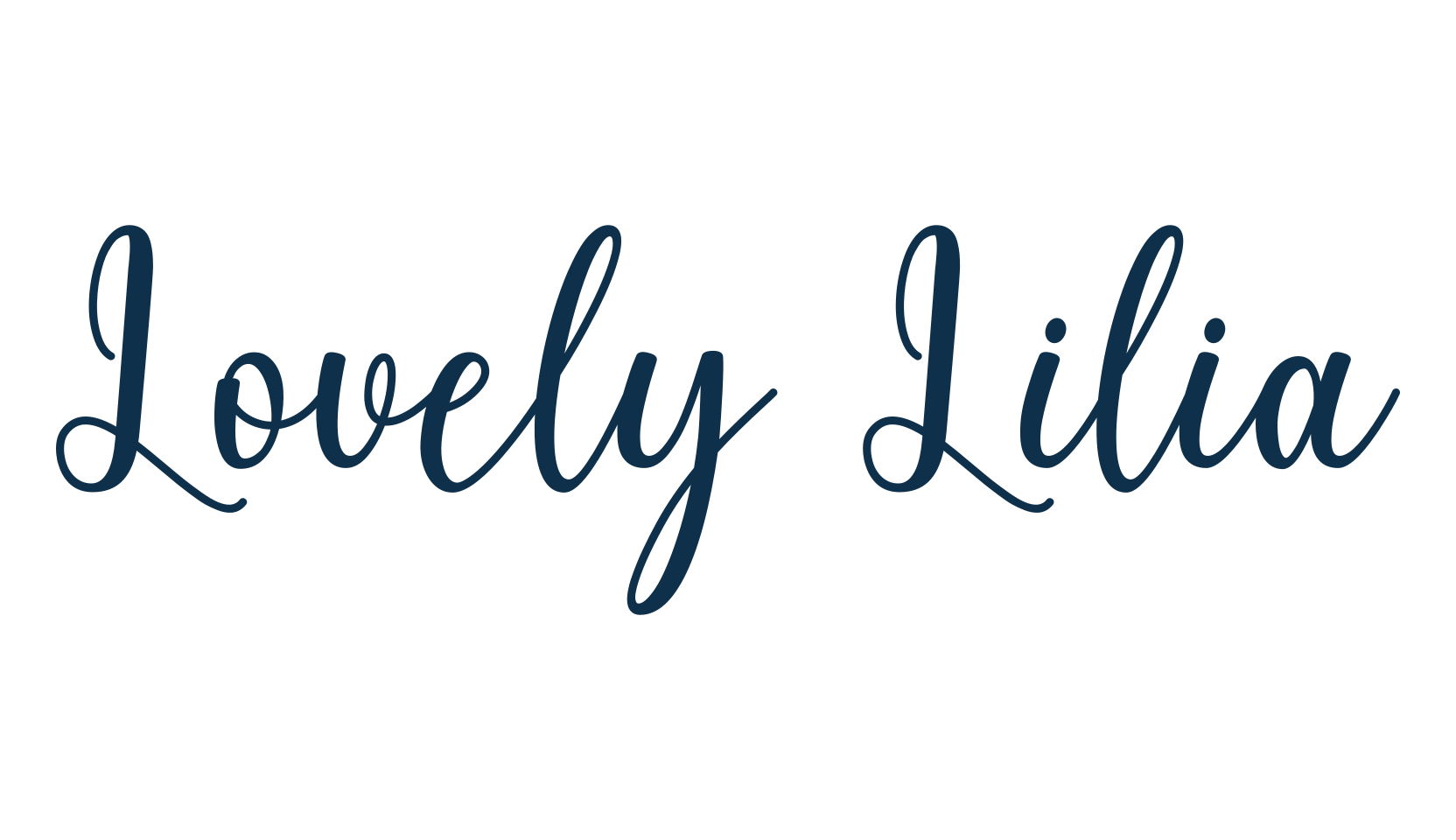 Lovely Lilia, script calligraphy fancy decorative font preview