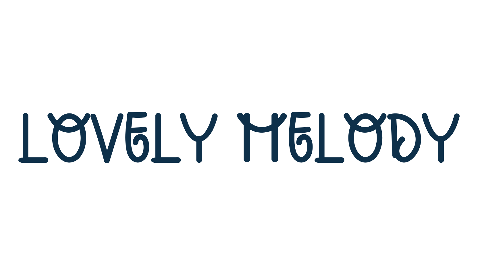 Lovely Melody, various font preview