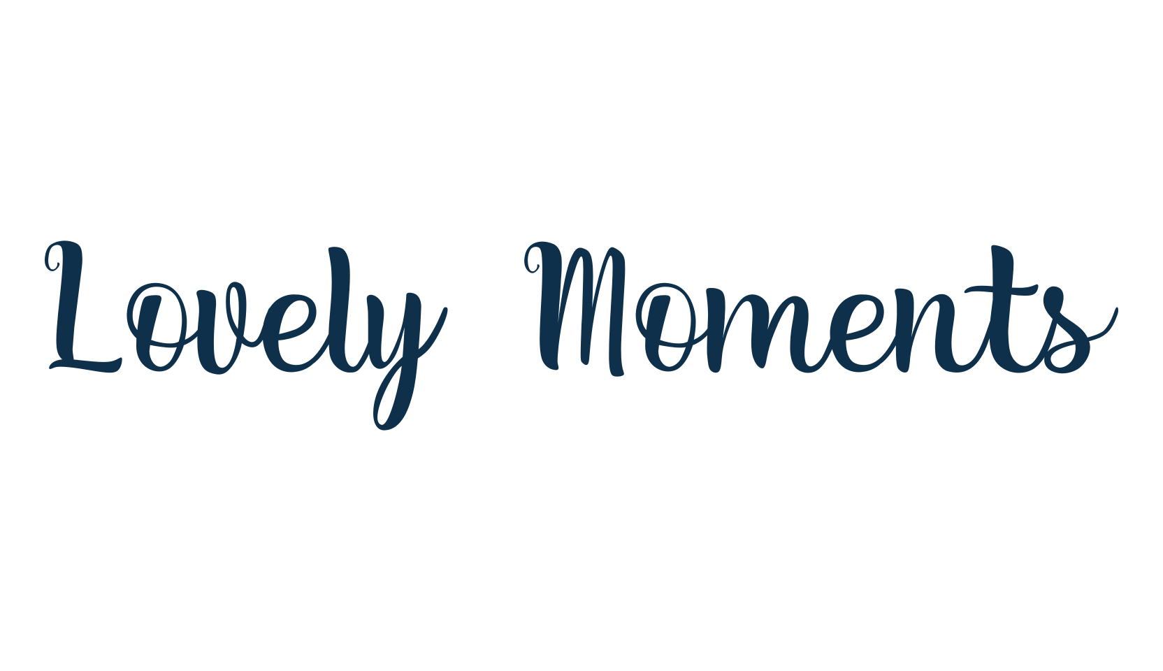 Lovely Moments, calligraphy font preview