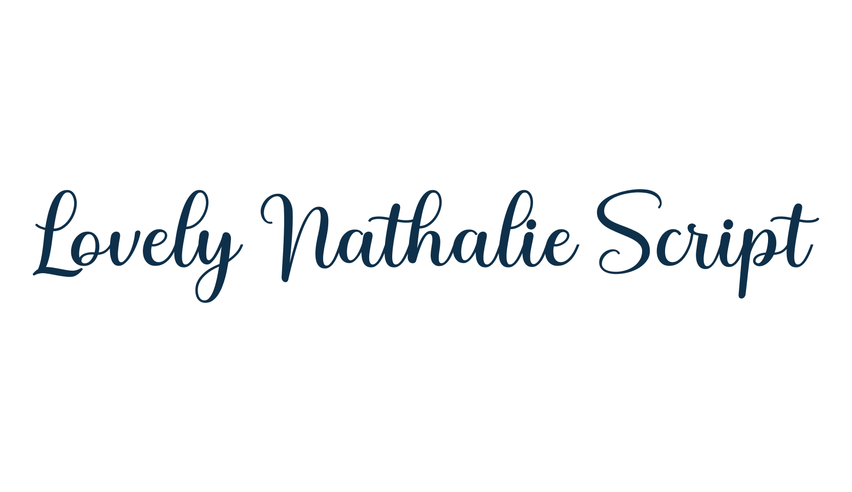 Lovely Nathalie Script, calligraphy font preview