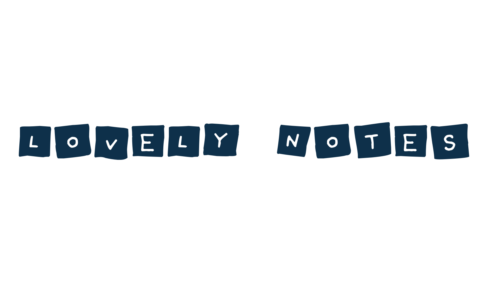 Lovely Notes, decorative font preview