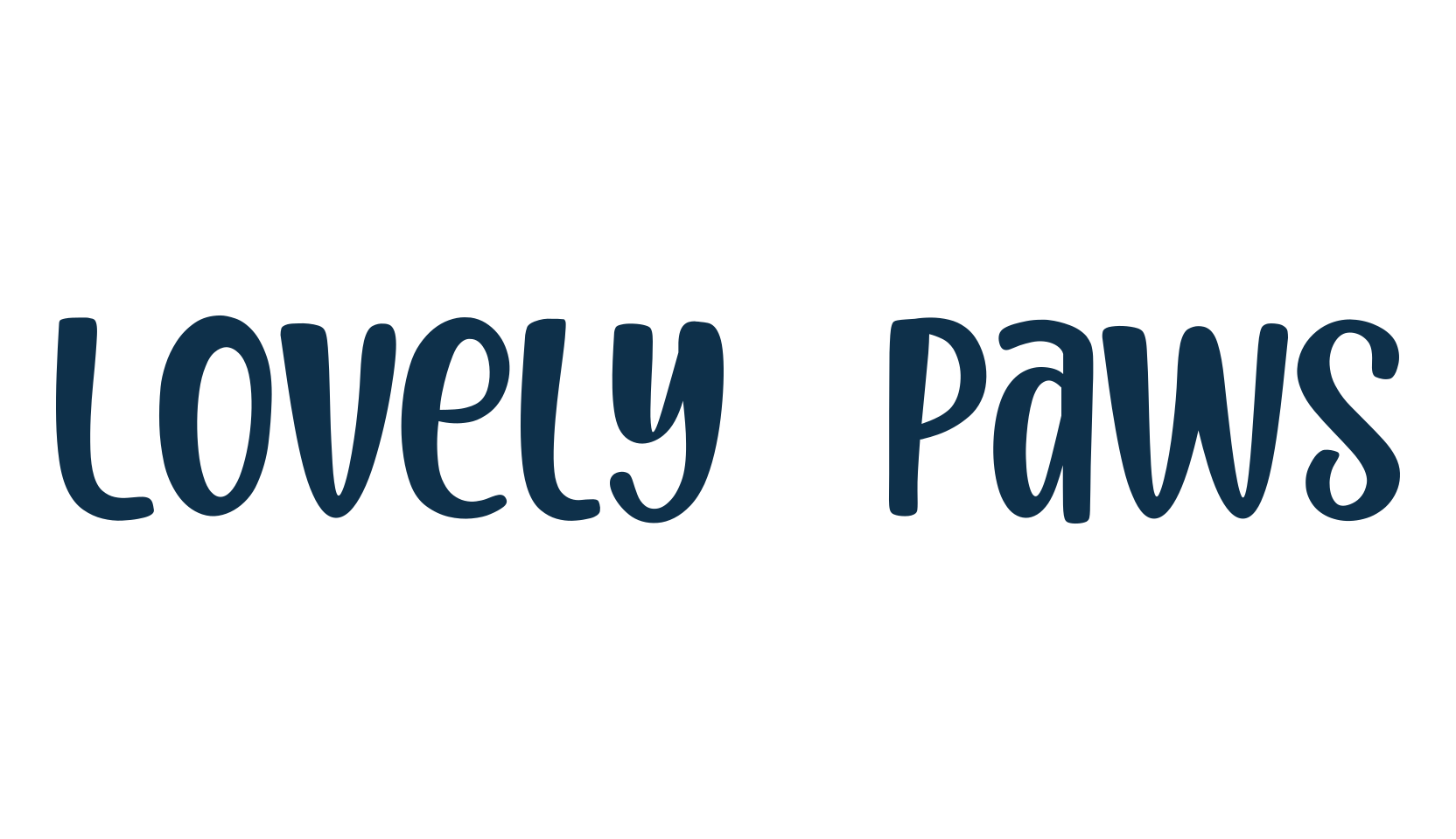 Lovely Paws, cartoon font preview