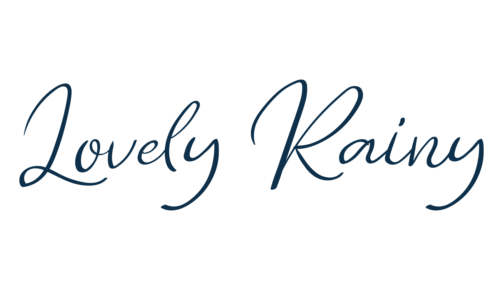 Lovely Rainy, script calligraphy fancy decorative font preview