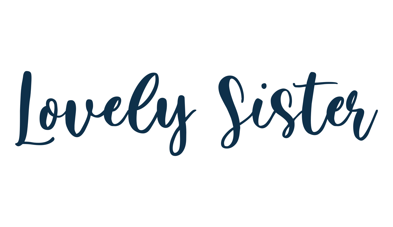 Lovely Sister, calligraphy font preview