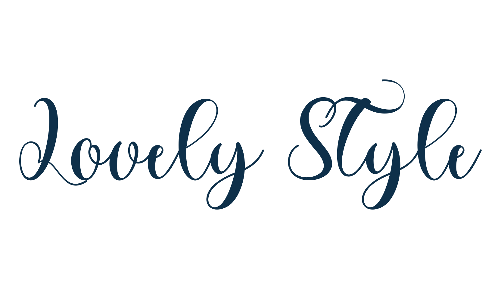 Lovely Style, calligraphy font preview
