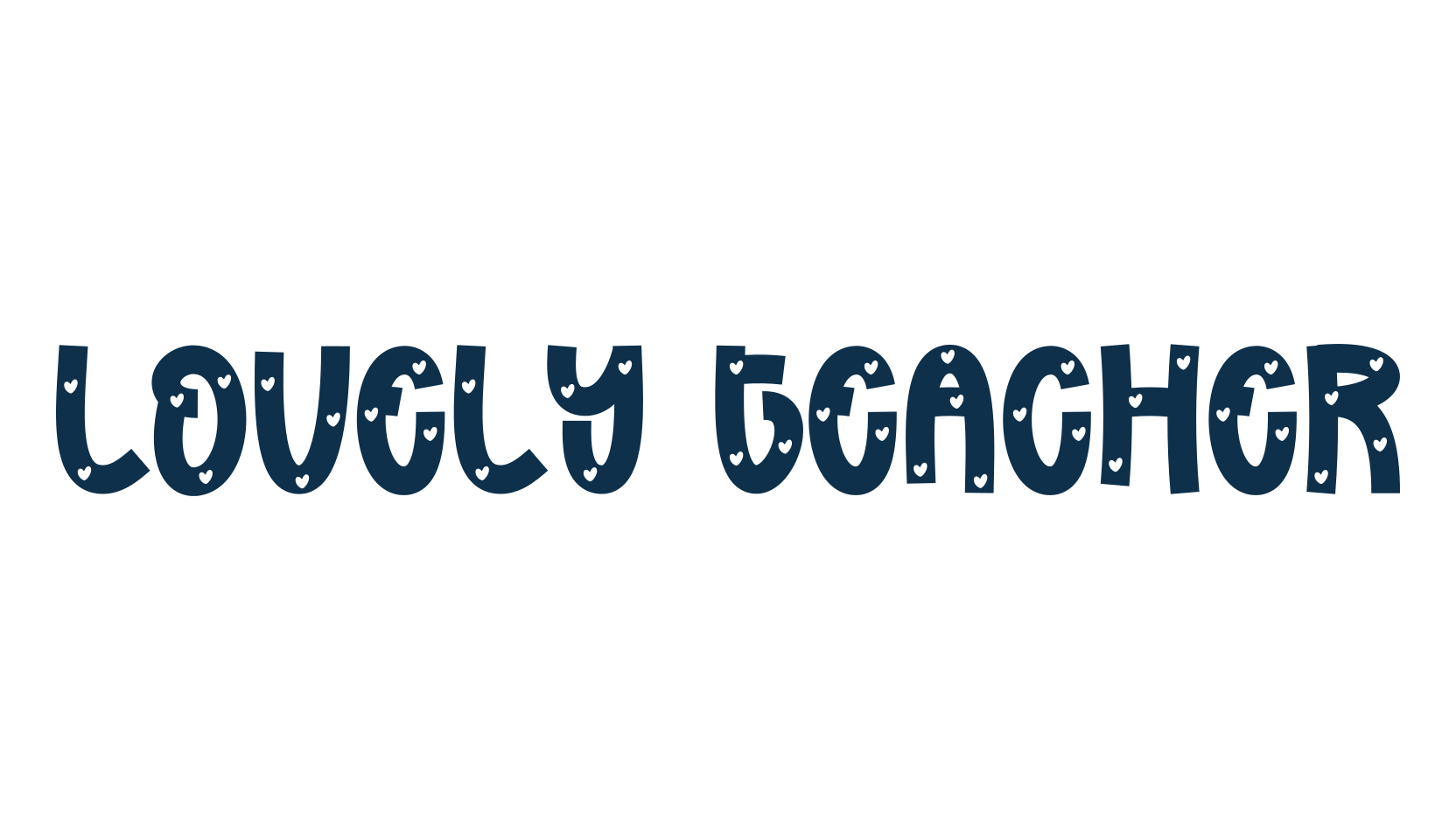 Lovely Teacher, fancy decorative font preview
