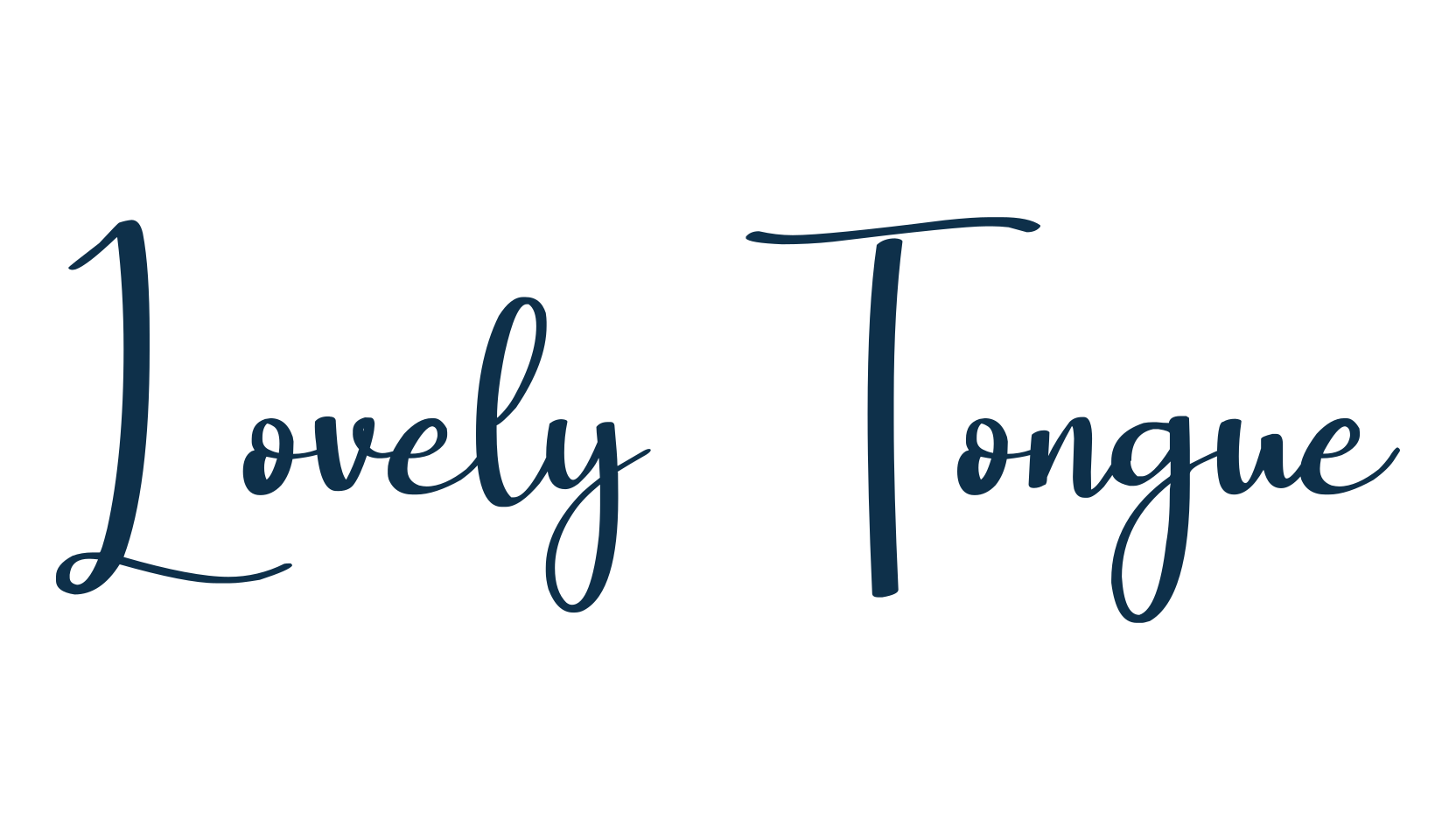 Lovely Tongue, script handwritten fancy decorative calligraphy font preview