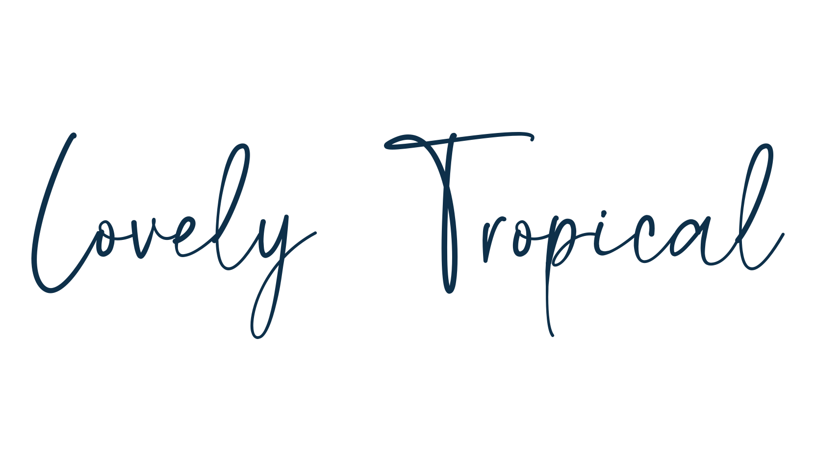 Lovely Tropical, handwriting font preview
