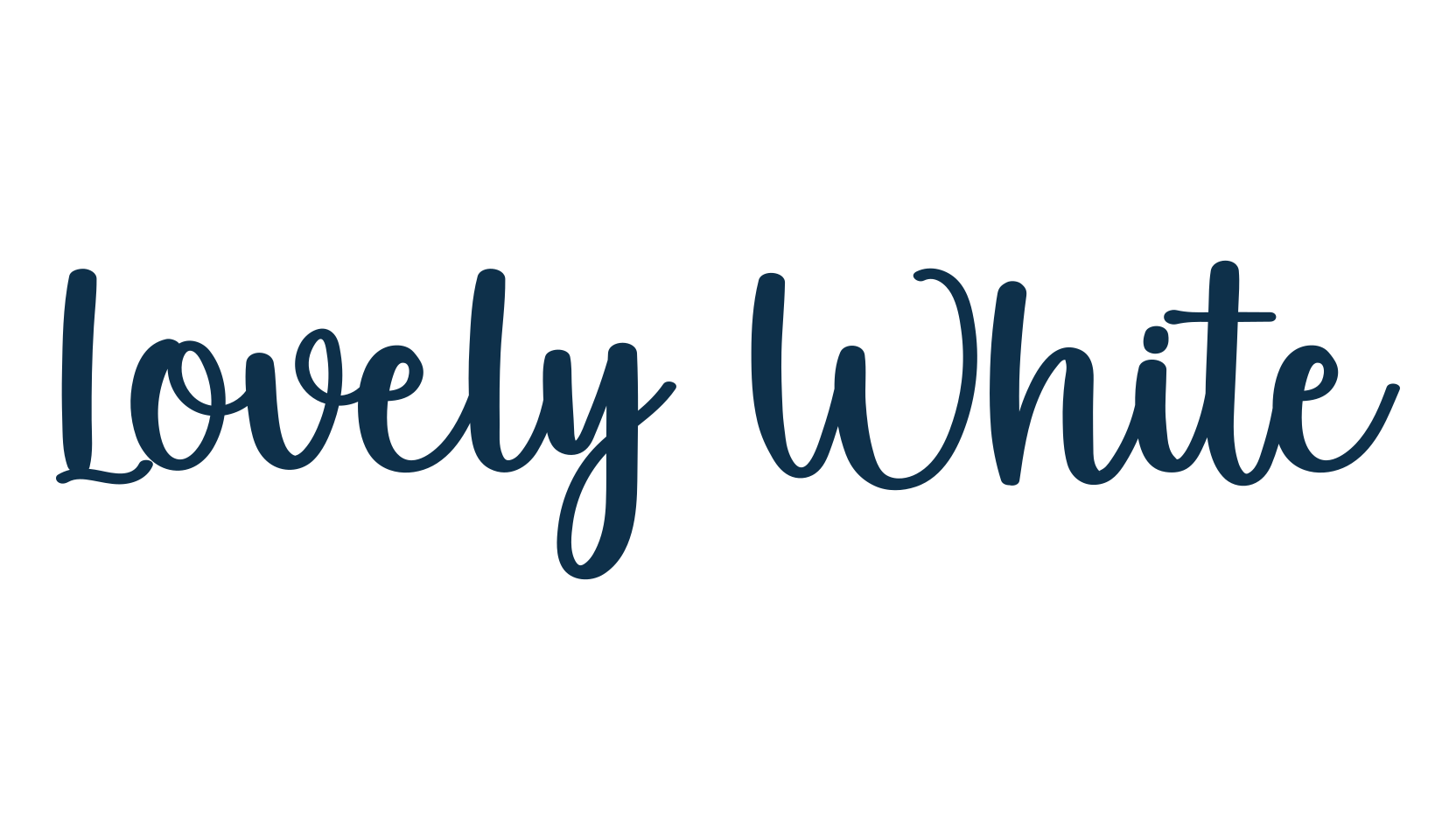 Lovely White, handwriting font preview