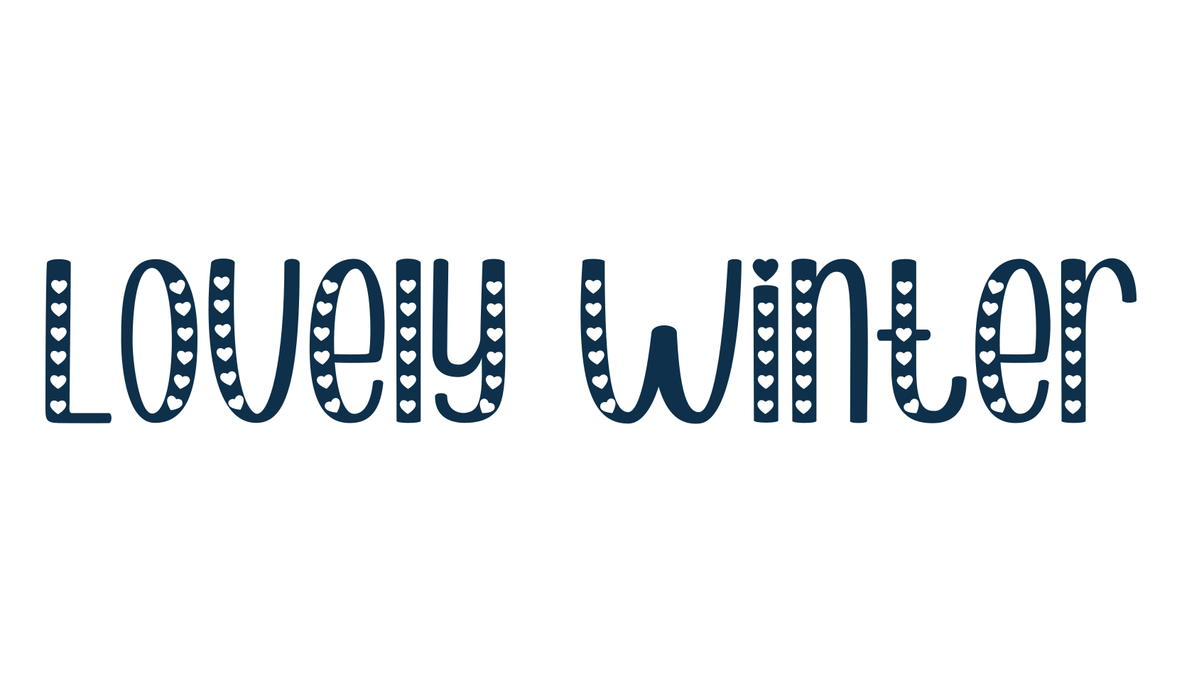 Lovely Winter, fancy decorative font preview
