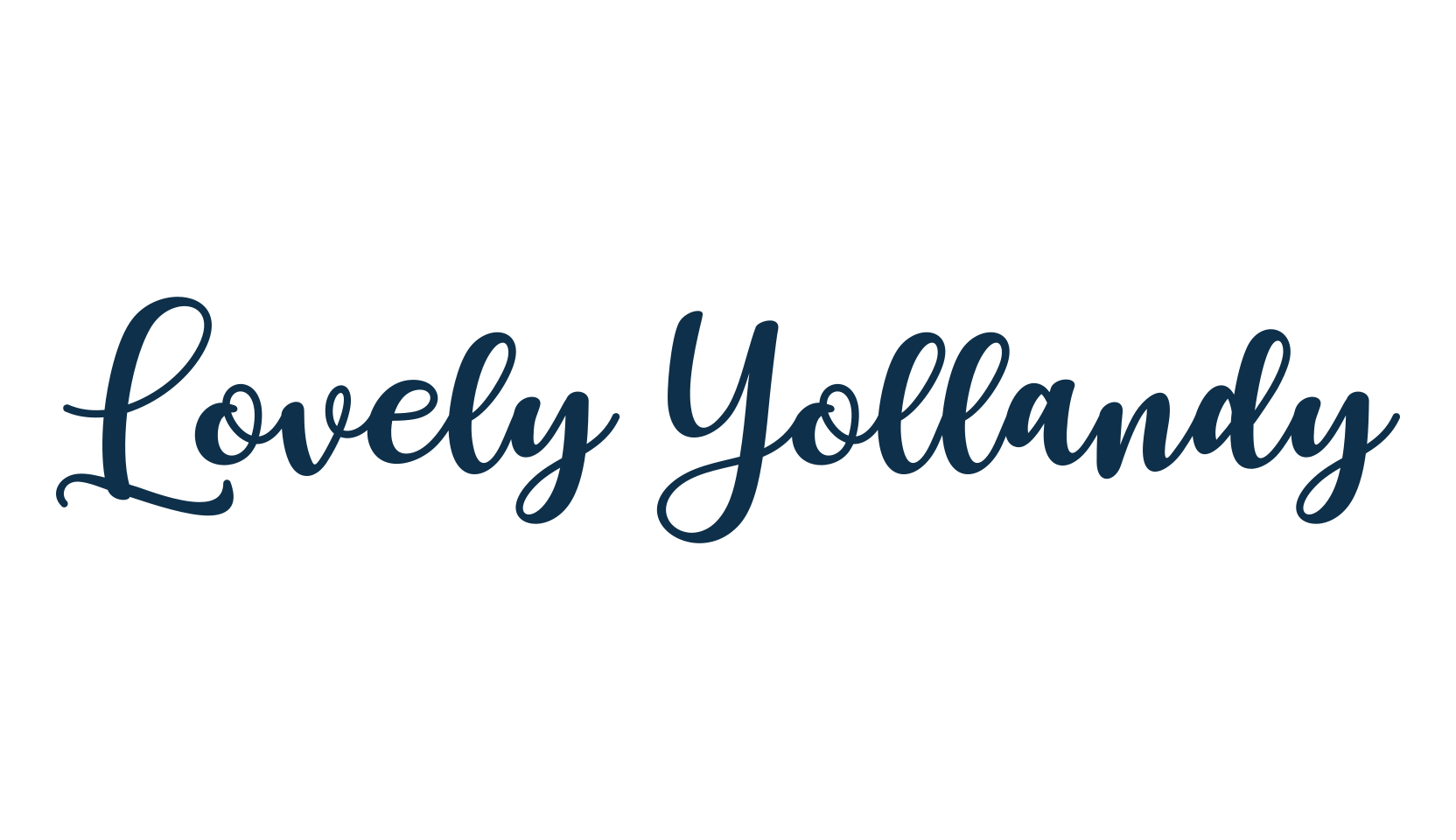 Lovely Yollandy, script calligraphy fancy decorative font preview