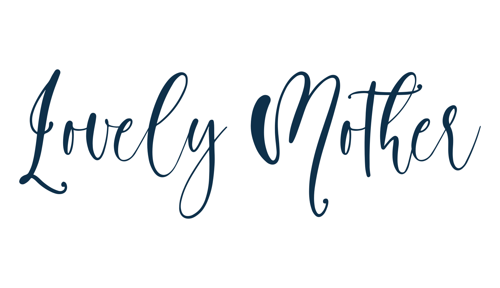 Lovely Mother, calligraphy font preview