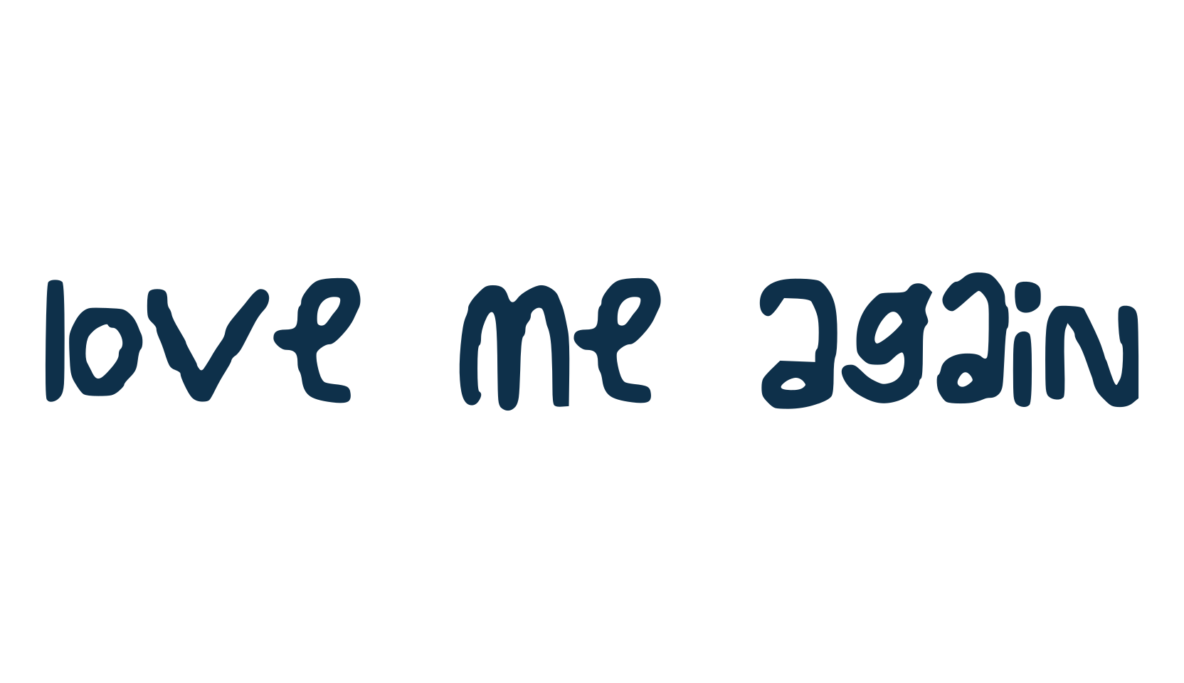Love Me Again, handwriting font preview
