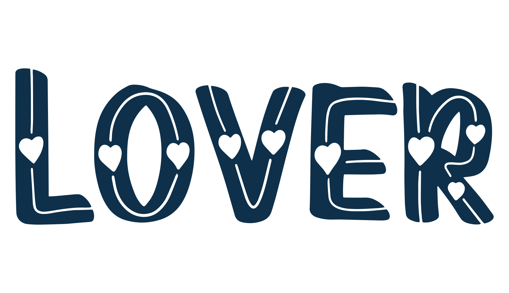 Lover (lover-3), fancy decorative font preview