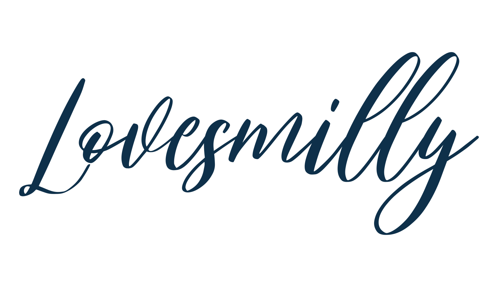 Lovesmilly, calligraphy font preview
