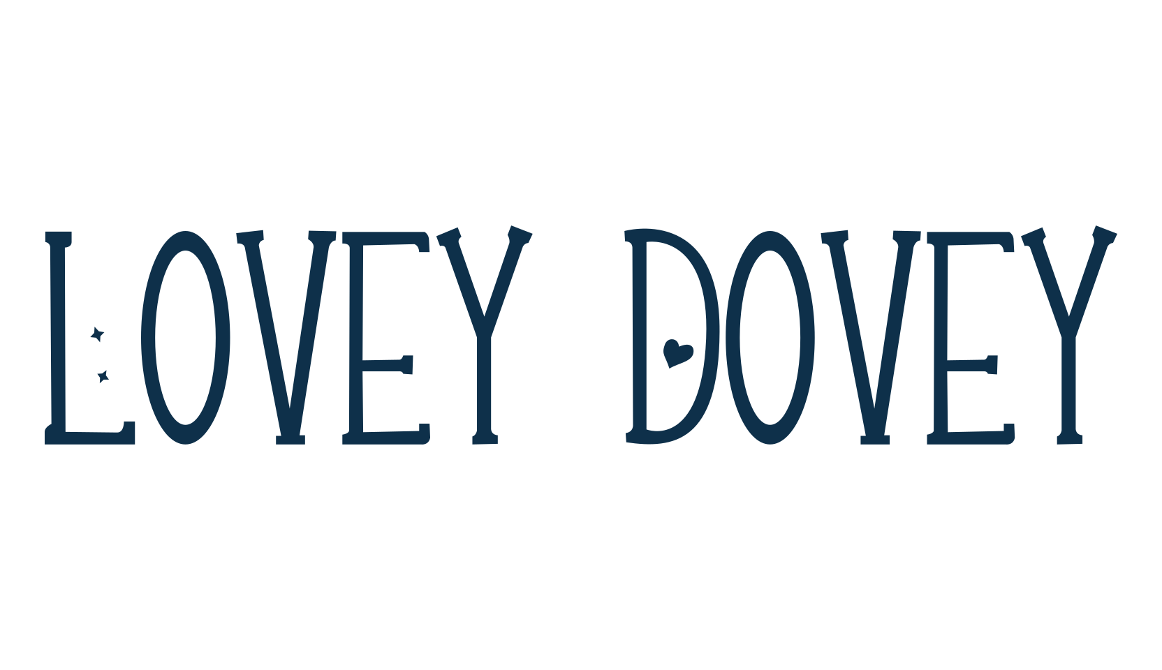 Lovey Dovey, fancy decorative font preview