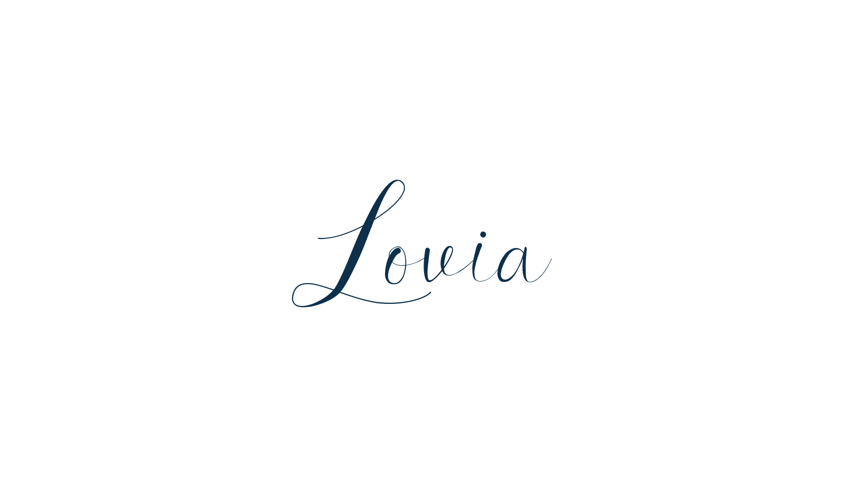 Lovia, calligraphy font preview
