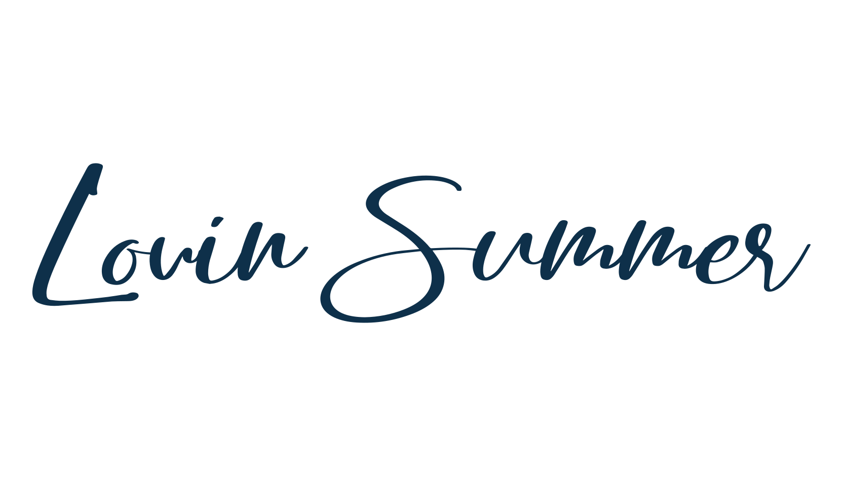 Lovin Summer, script calligraphy fancy decorative font preview
