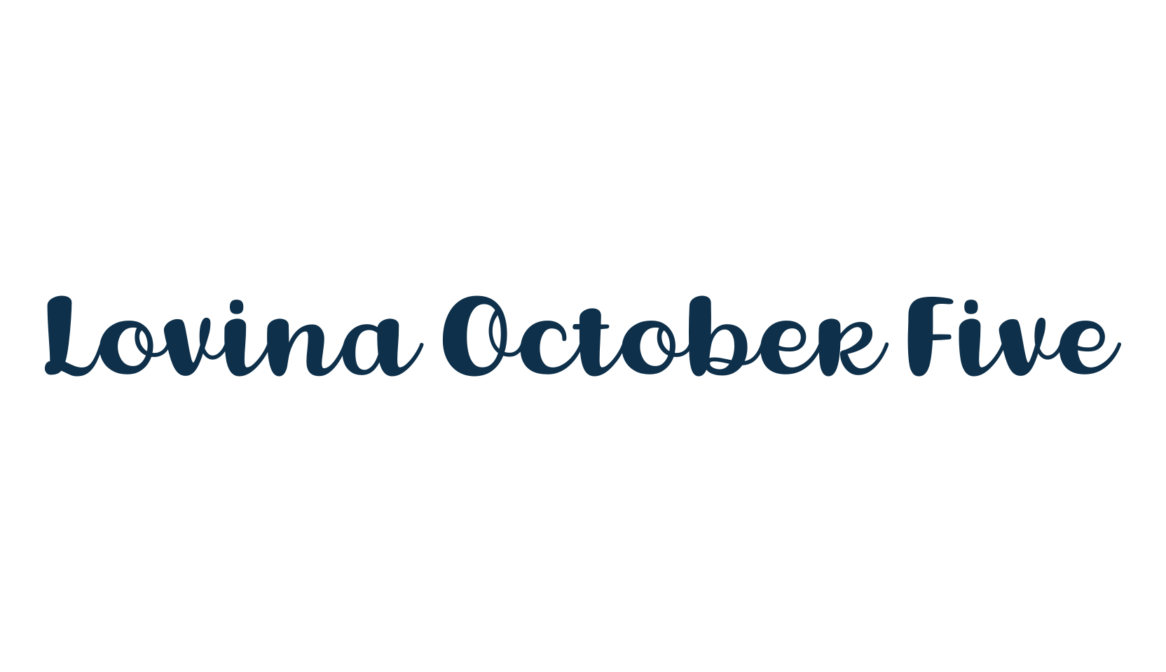 Lovina October Five, script calligraphy fancy decorative font preview