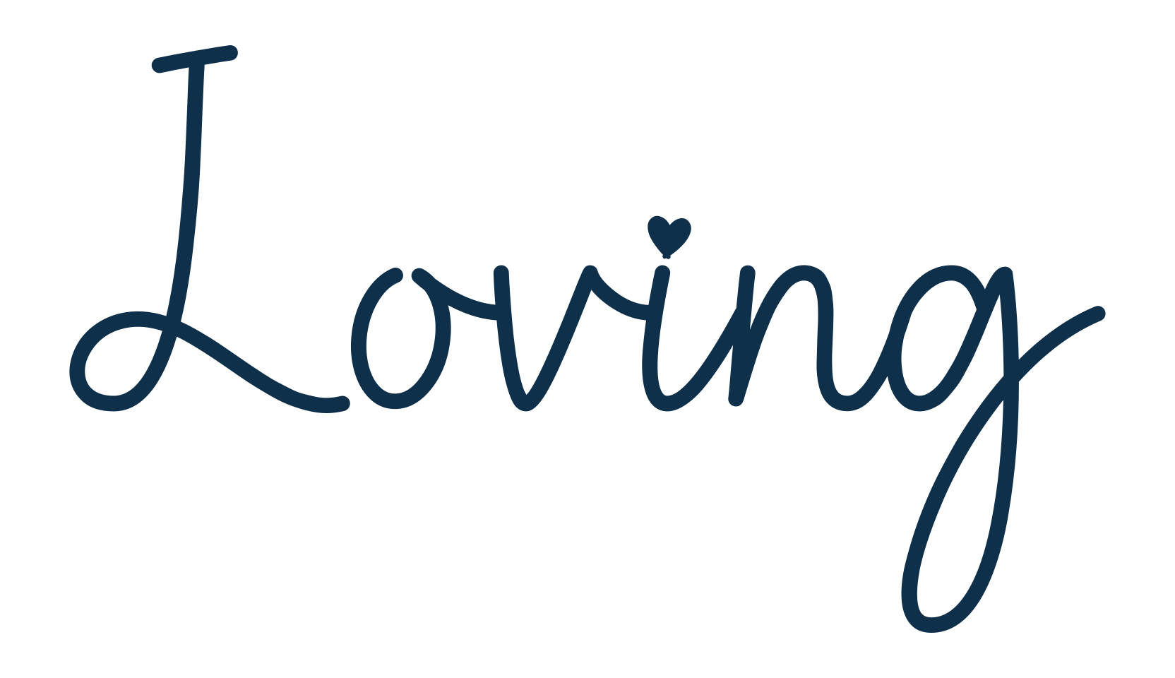 Loving, handwriting font preview