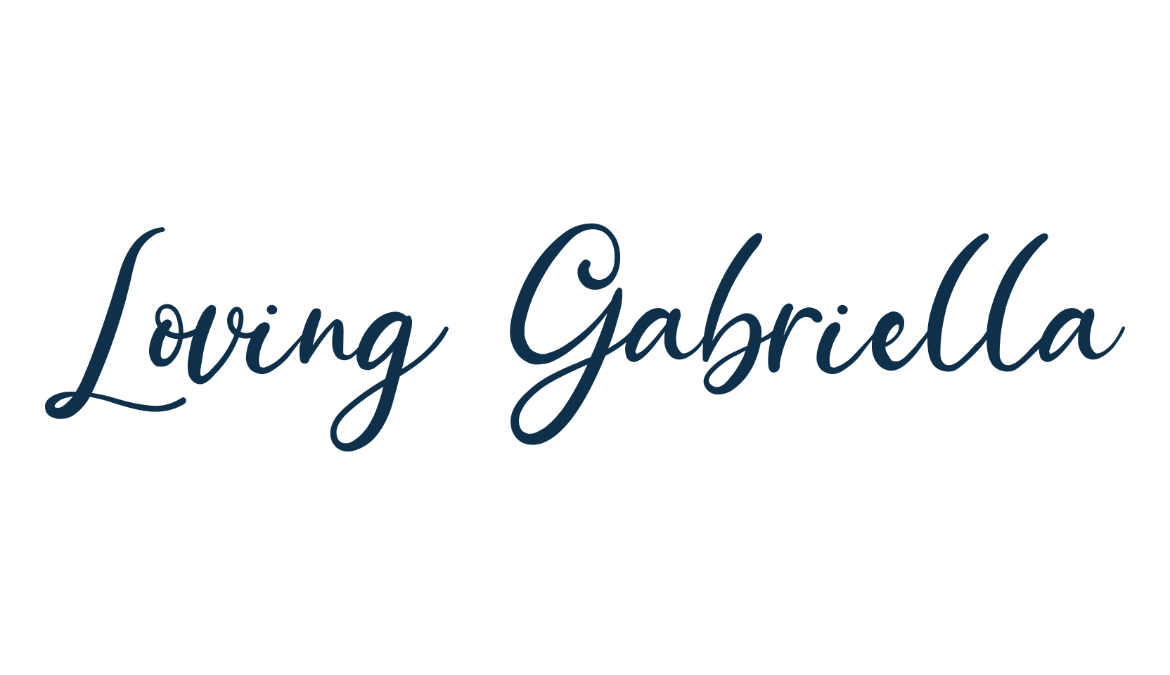 Loving Gabriella, script handwritten fancy decorative calligraphy font preview