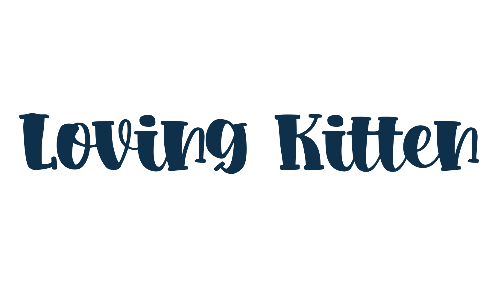 Loving Kitten, fancy cartoon decorative font preview
