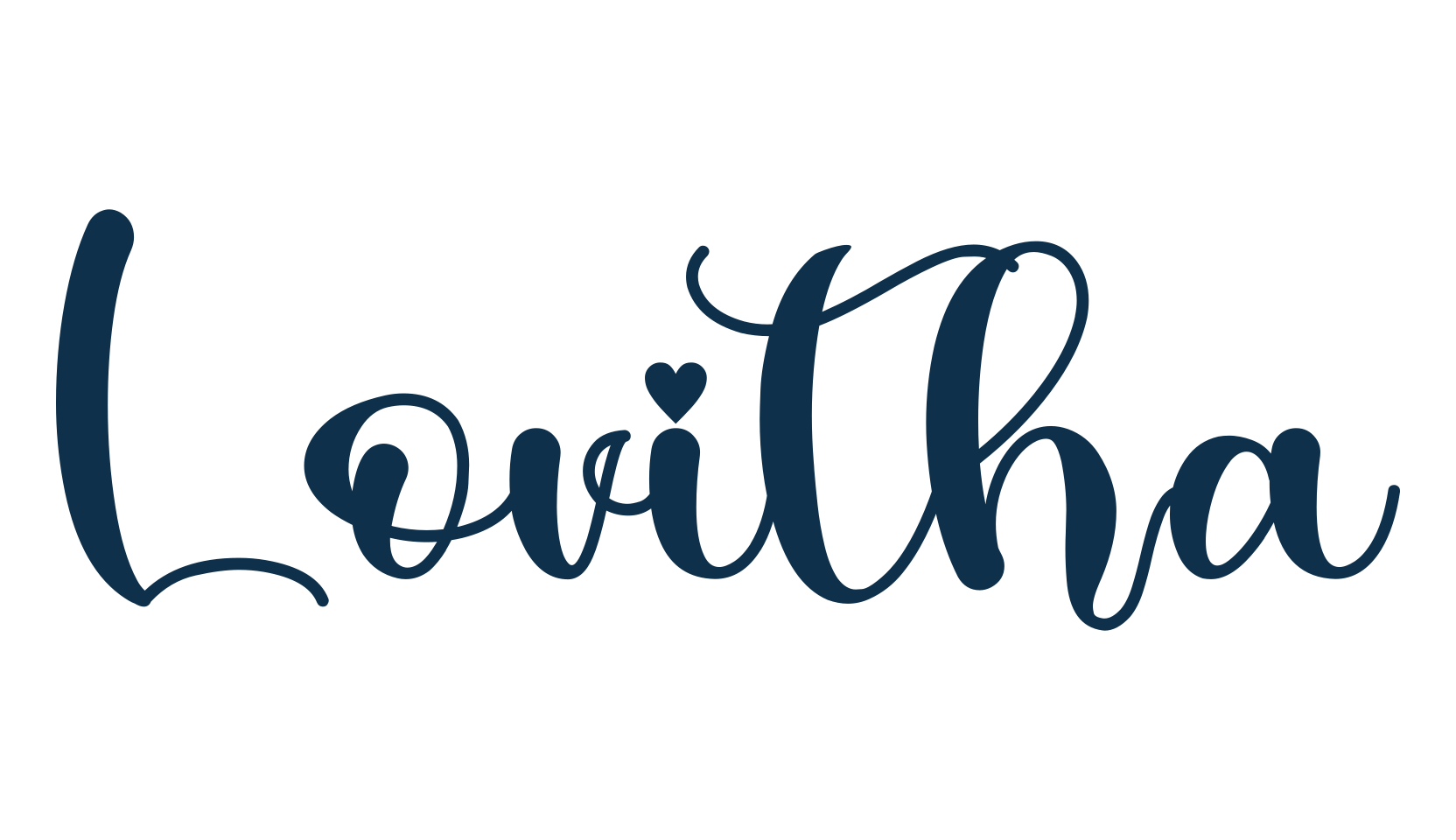 Lovitha, fancy decorative font preview