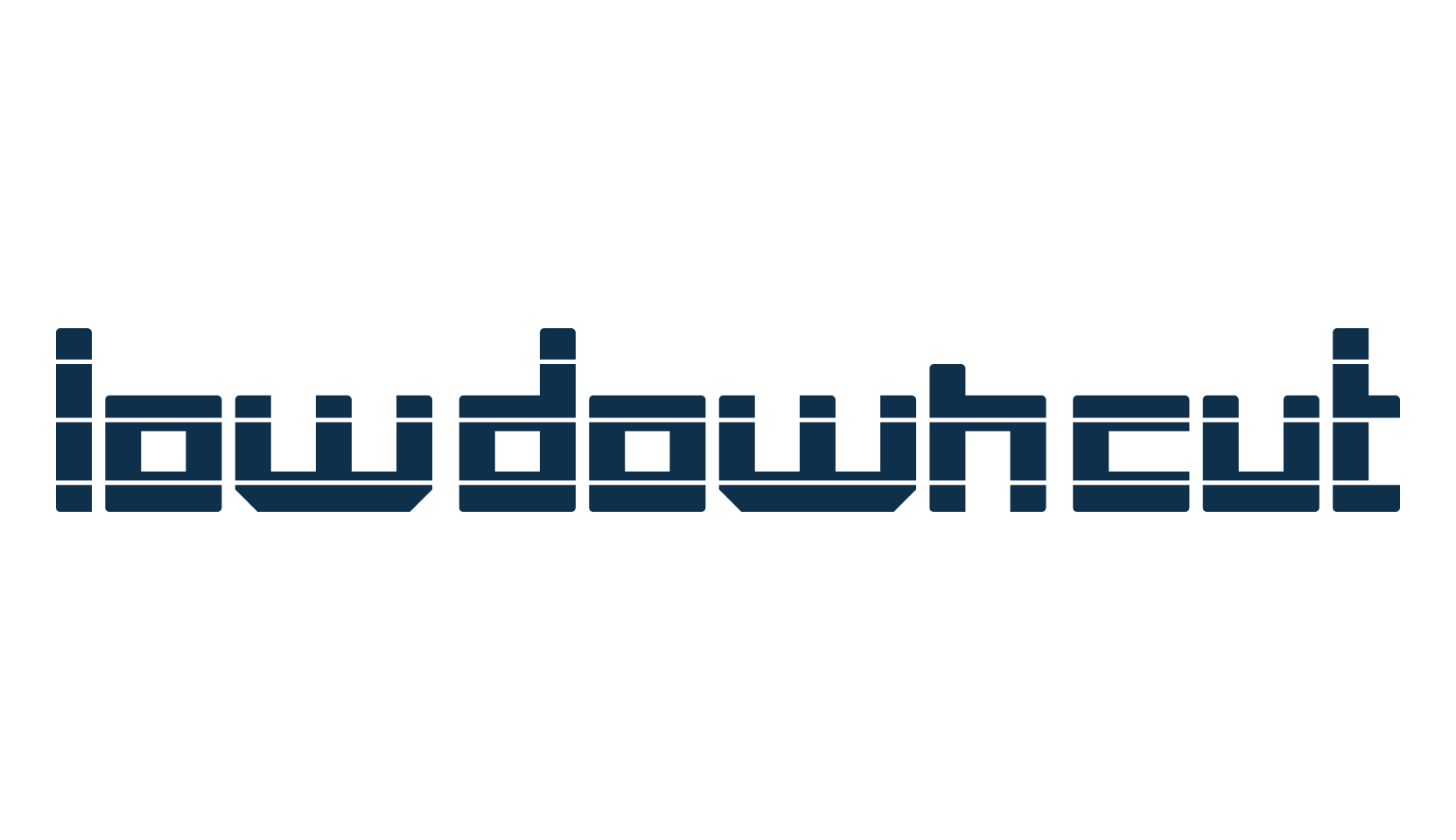 Low Down Cut, sci-fi font preview