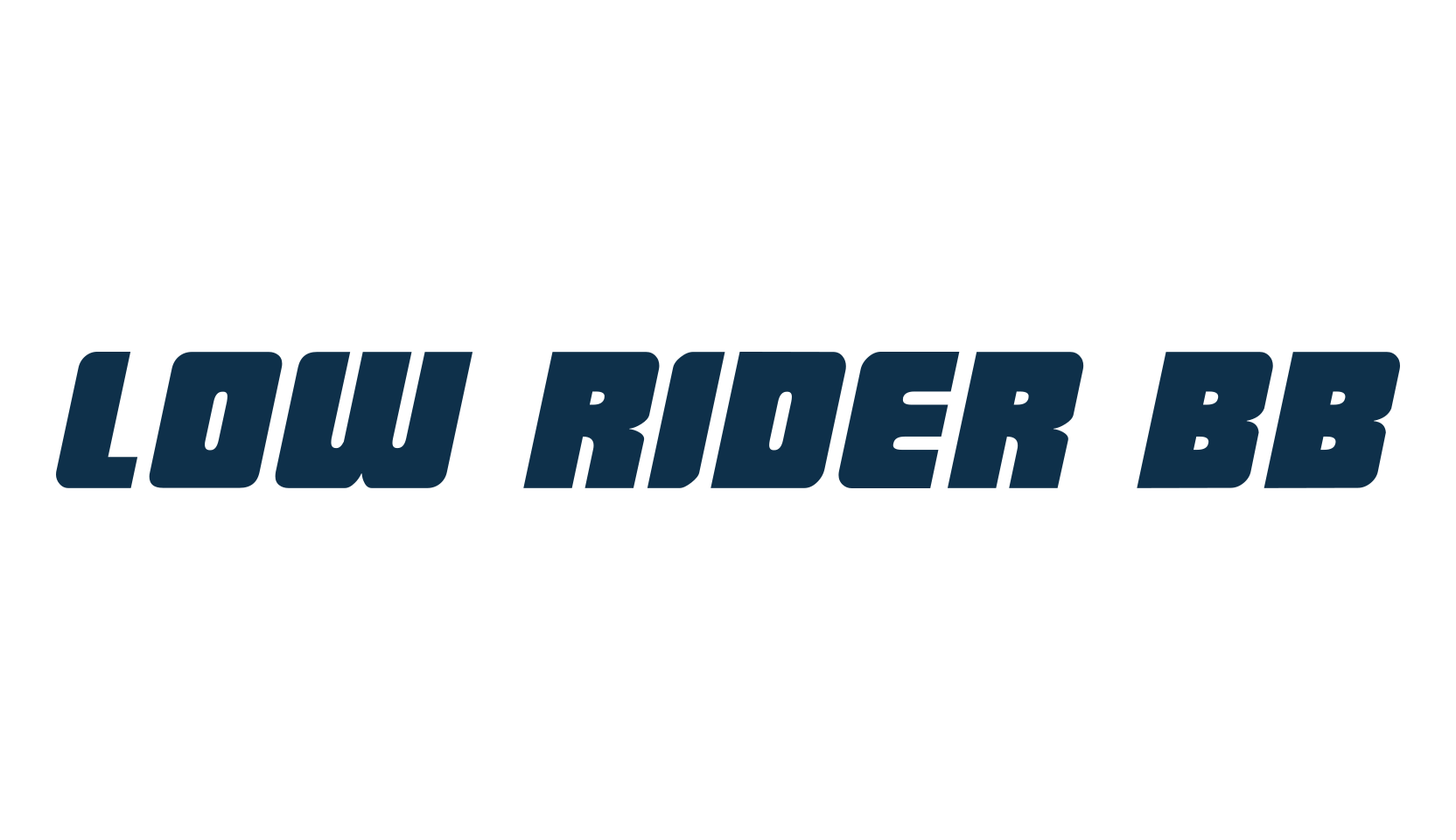 Low Rider BB, fancy various techno sci-fi font preview