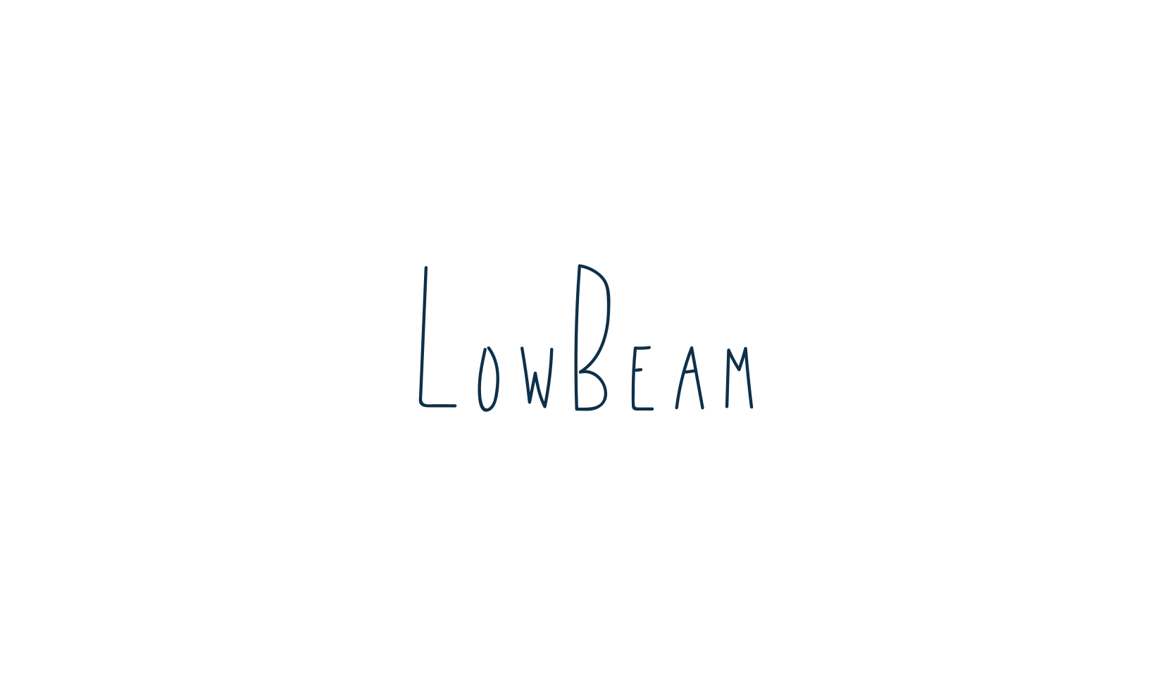 LowBeam, handwriting font preview