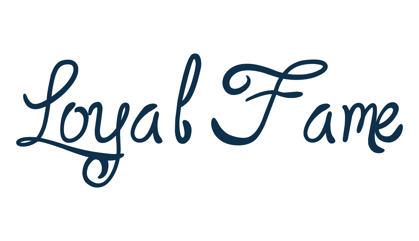 Loyal Fame, fancy various decorative script calligraphy font preview