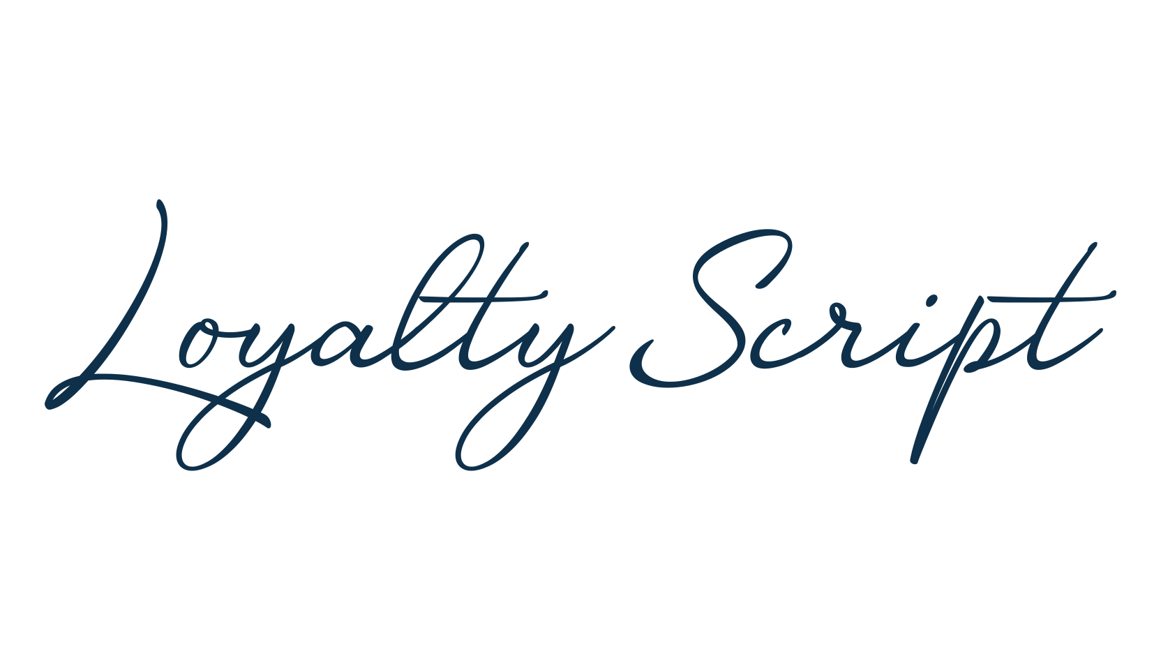 Loyalty Script, handwriting font preview