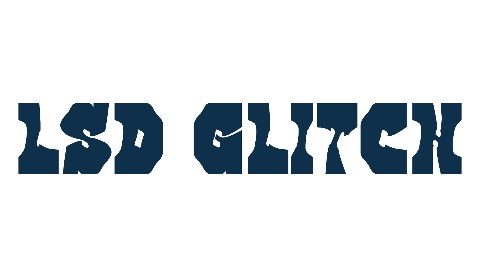 LSD Glitch, fancy distorted decorative font preview