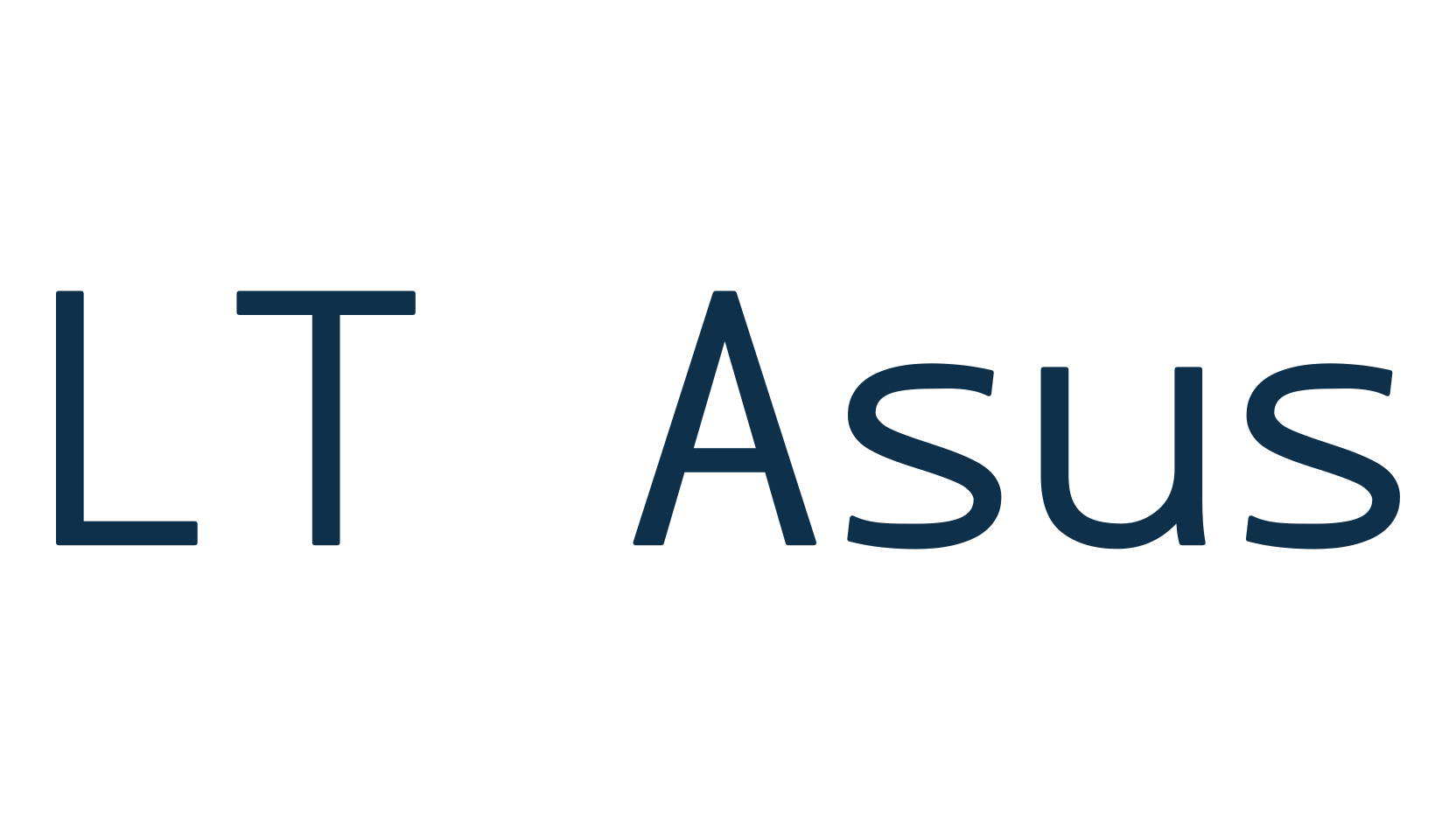 LT Asus, basic sans serif font preview