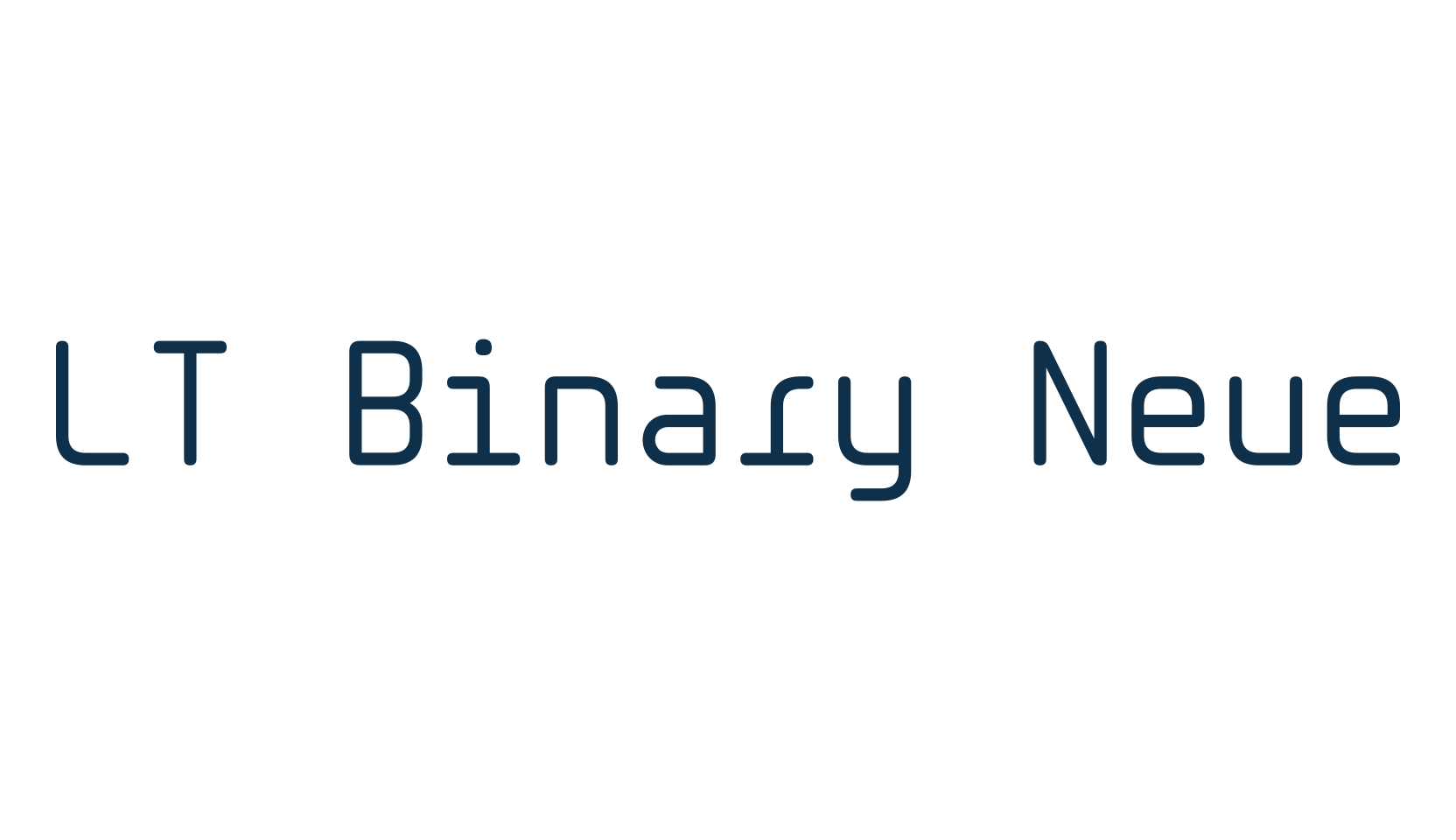 LT Binary Neue, fixed width font preview