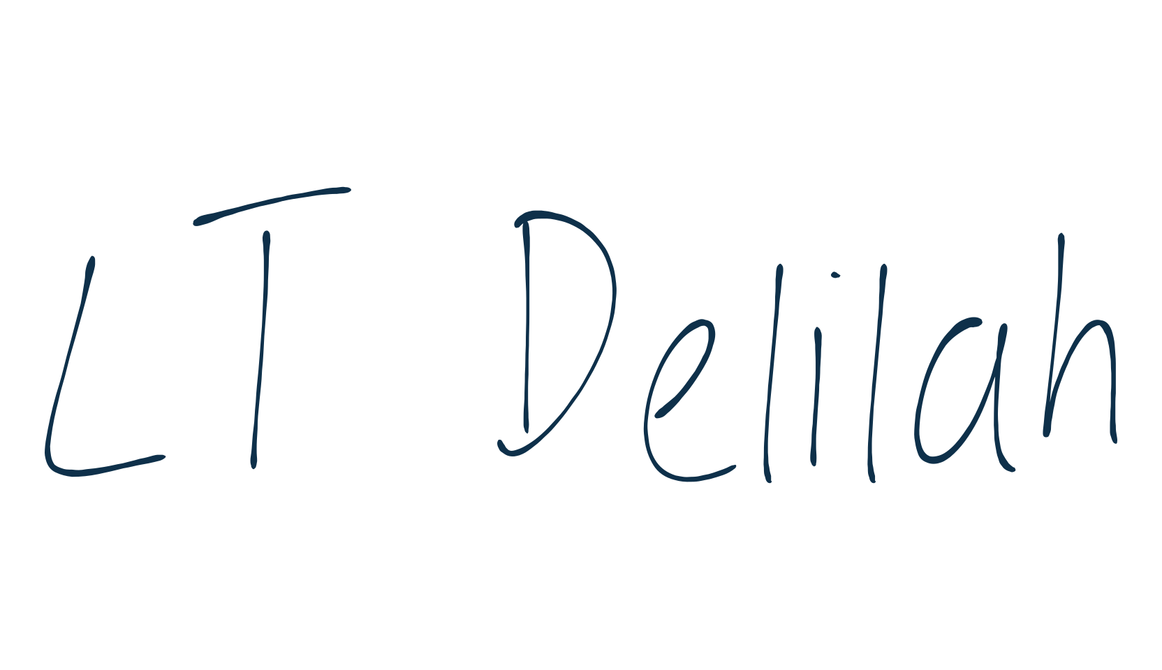 LT Delilah, handwriting font preview