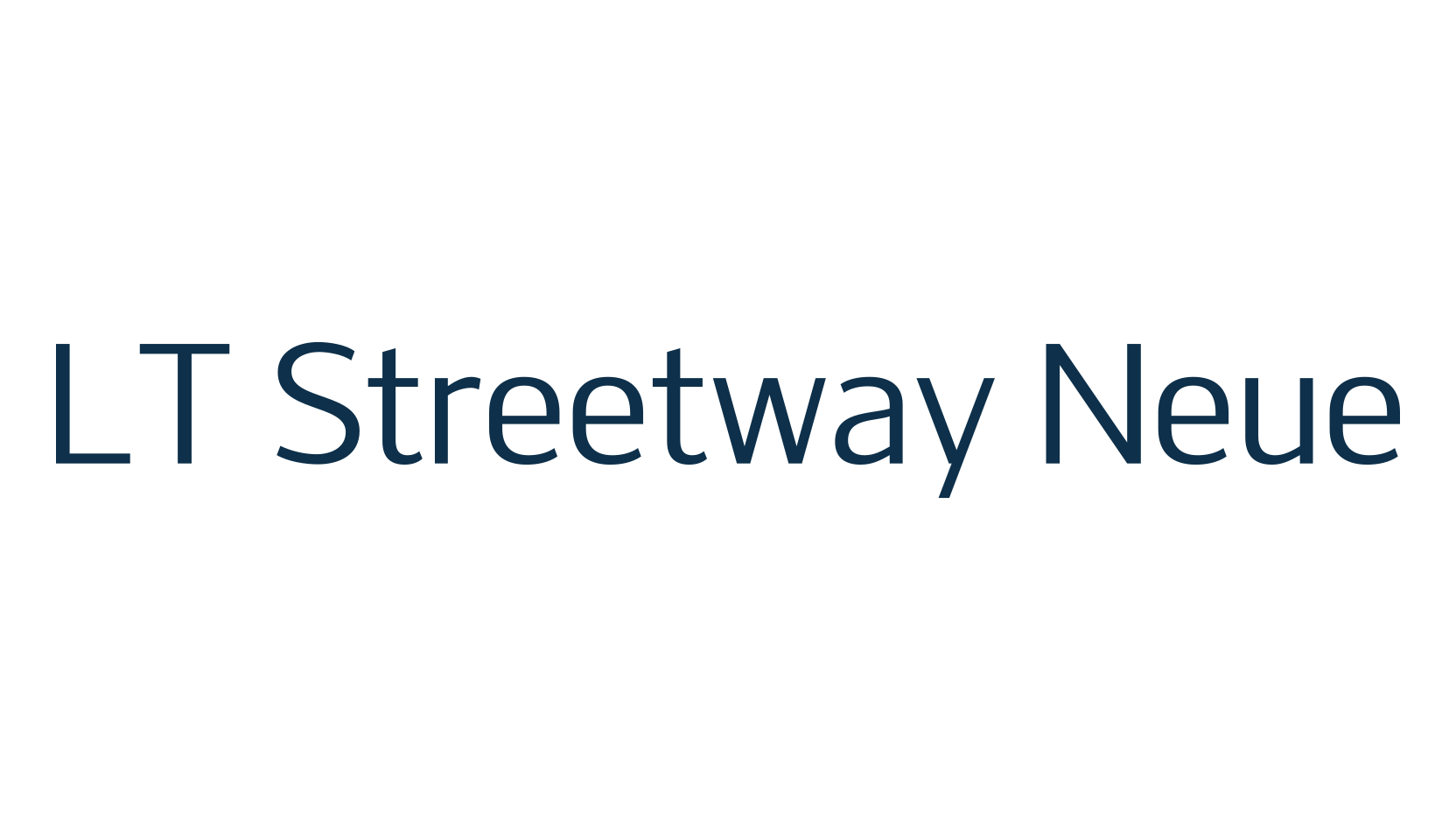 LT Streetway Neue, sans serif font preview