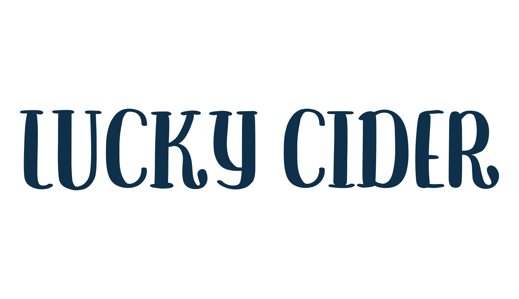 Lucky Cider, fancy cartoon decorative font preview