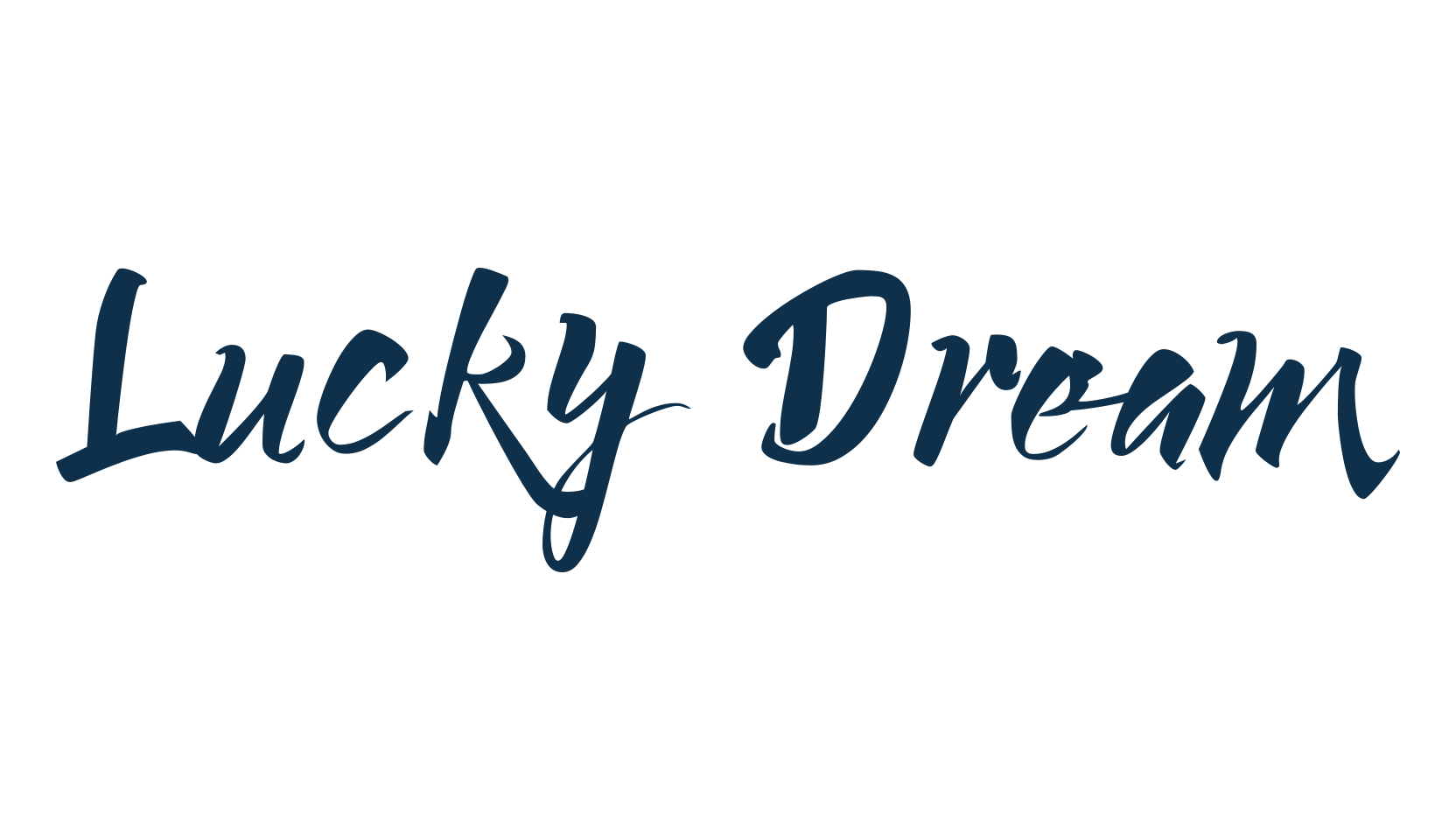 Lucky Dream, script handwritten fancy decorative calligraphy font preview