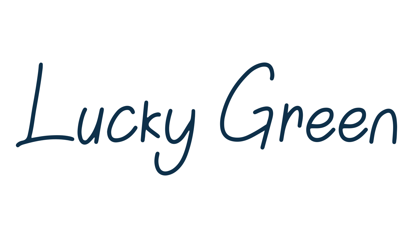 Lucky Green, handwriting font preview