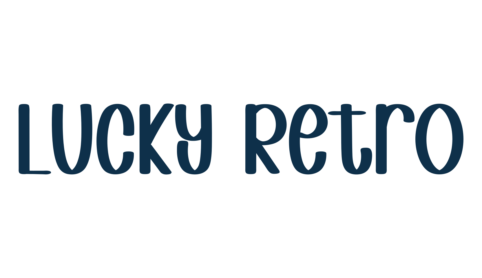 Lucky Retro, various font preview