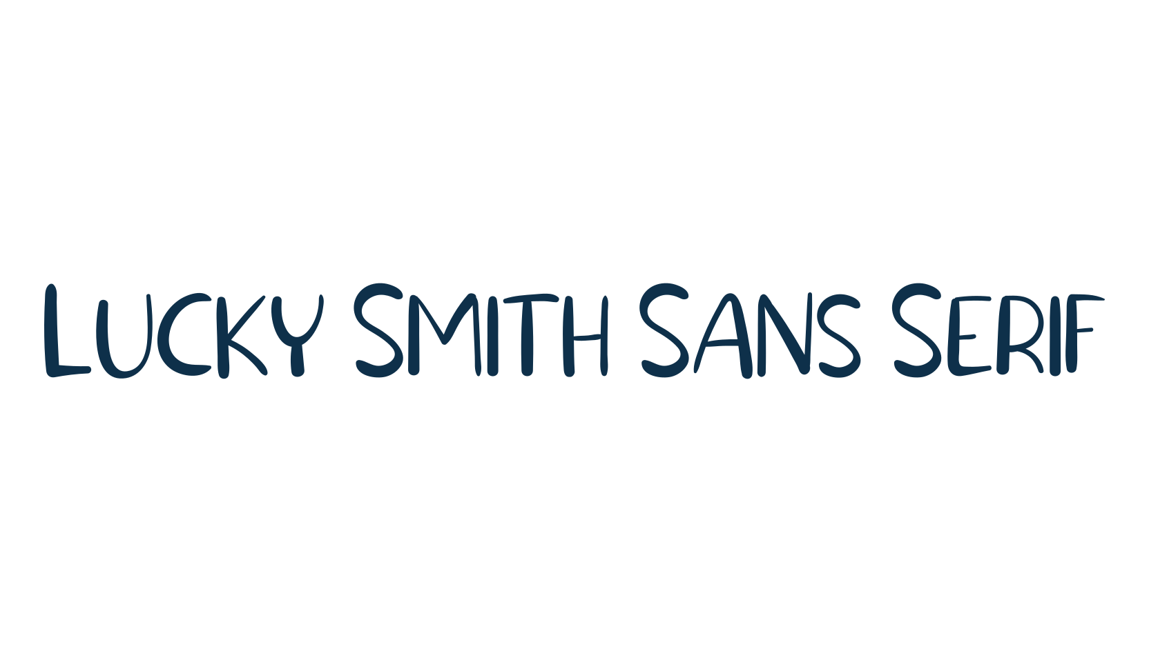 Lucky Smith Sans Serif, handwriting font preview
