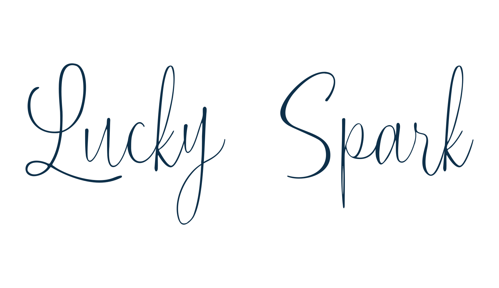 Lucky Spark, script handwritten fancy decorative calligraphy font preview